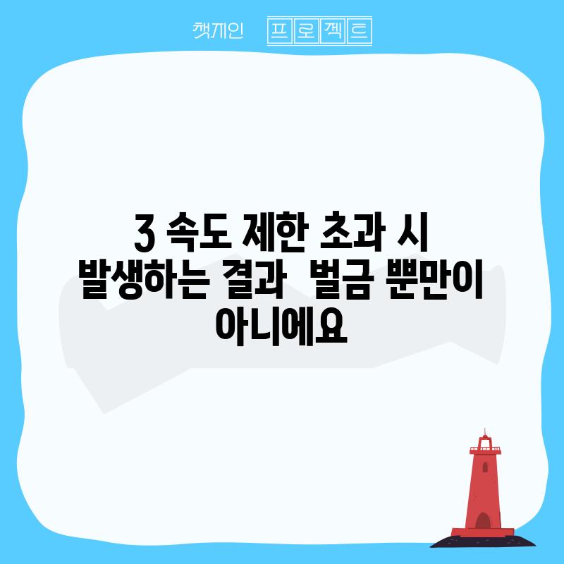 3. 속도 제한 초과 시 발생하는 결과:  벌금 뿐만이 아니에요.