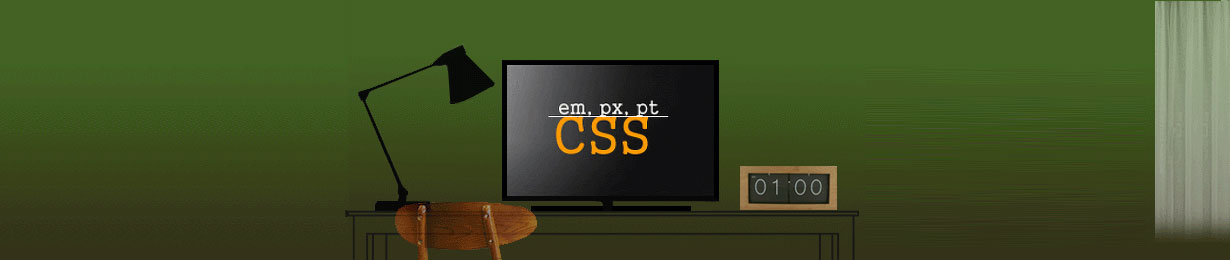  CSS em, px, pt  사이즈 단위 변환