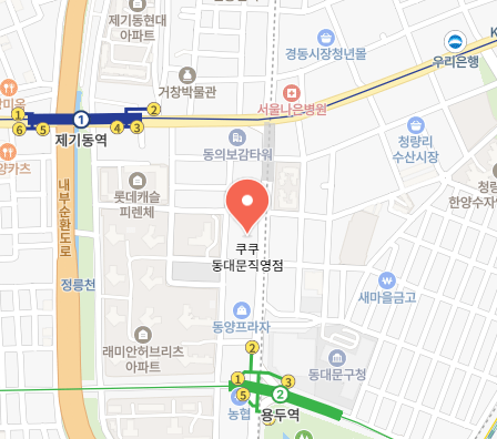 쿠쿠 동대문직영점 위치 이미지