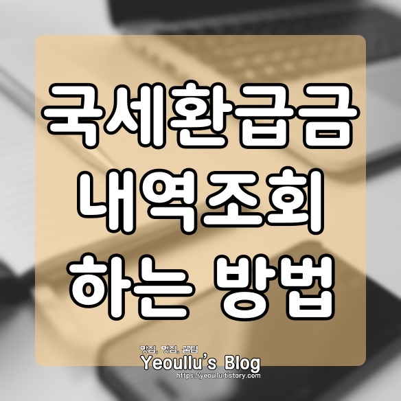  국세환급금 조회하는 방법