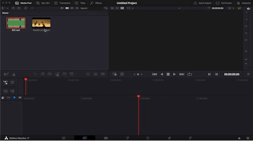 다빈치 리졸브 실행화면