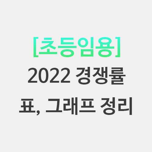  2022 초등임용 경쟁률 정리 표 그래프 역대 경쟁률