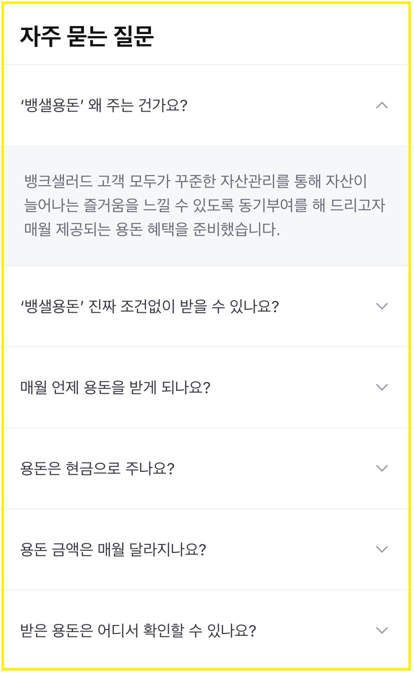 뱅샐용돈-질문-정리