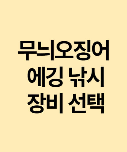 무늬오징어-에깅-낚시-장비-선택