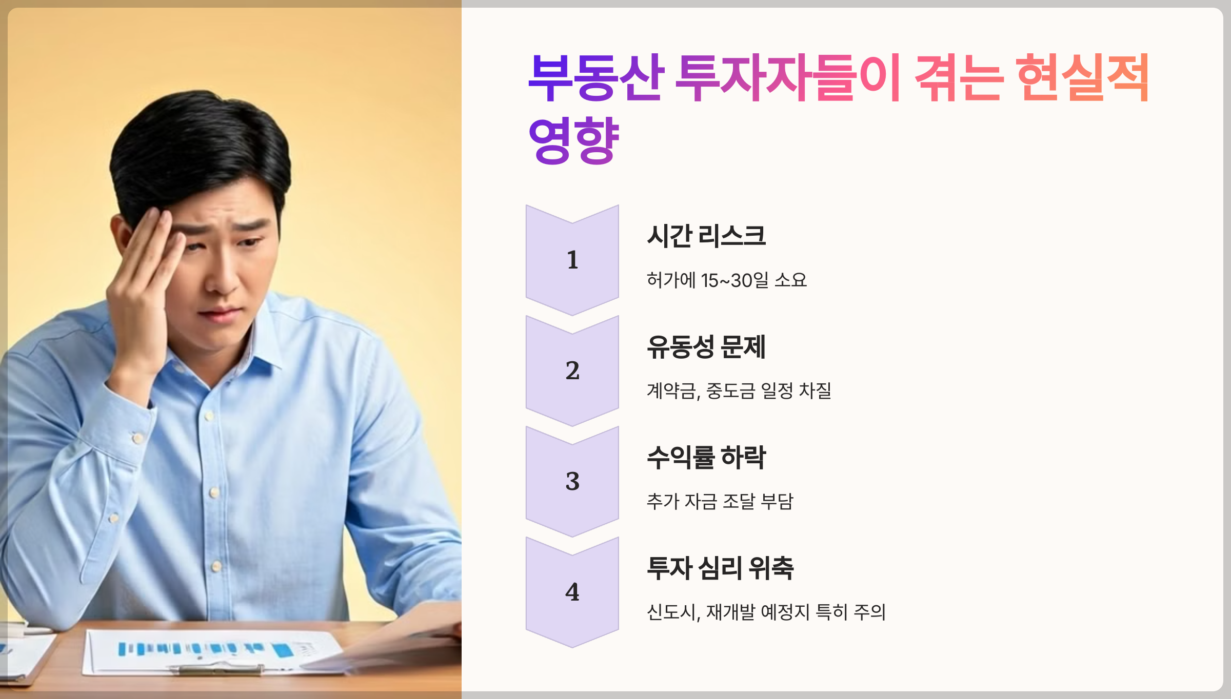 부동산 누자자들이 겪는 현실적 영향