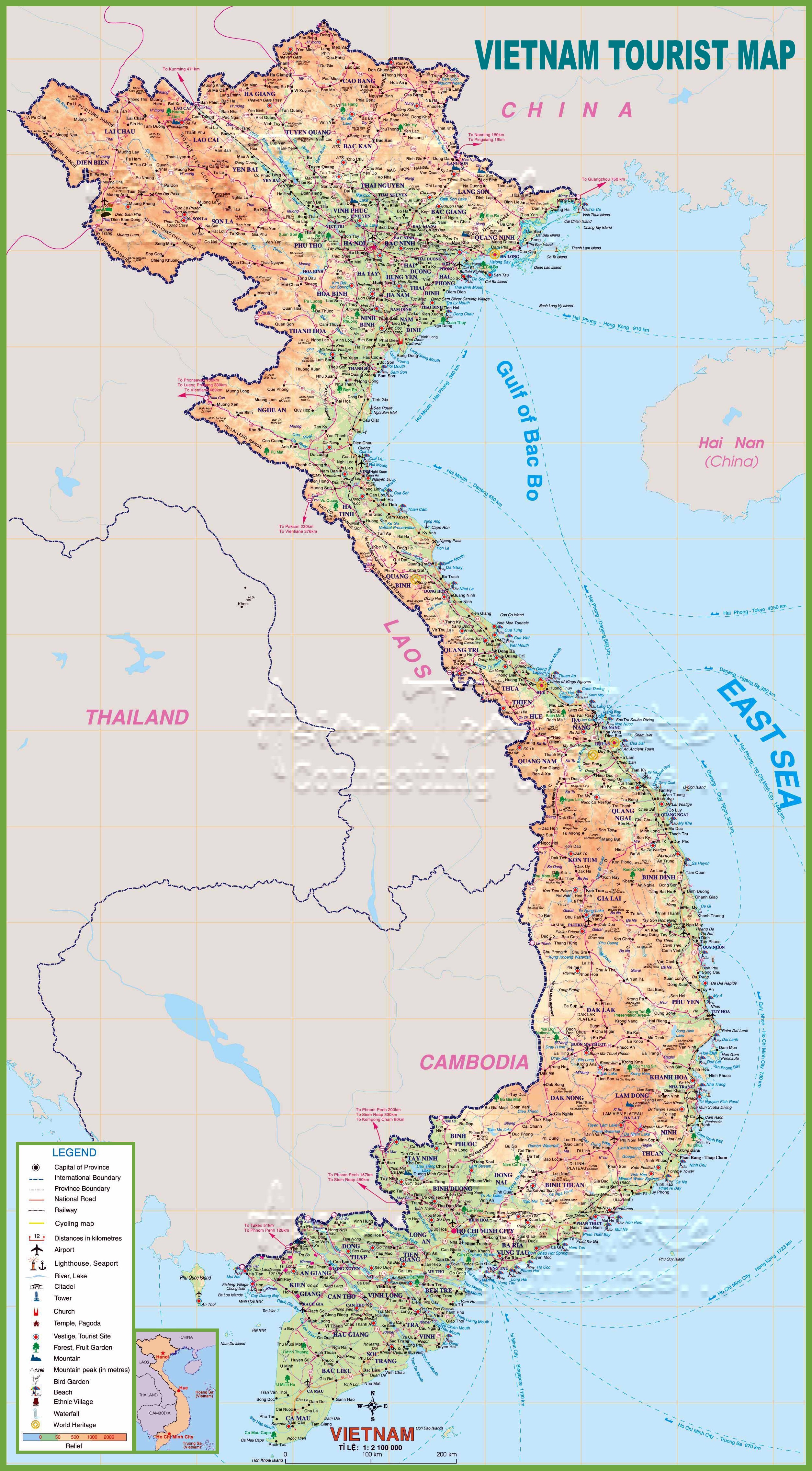 베트남 종합 세부 지도