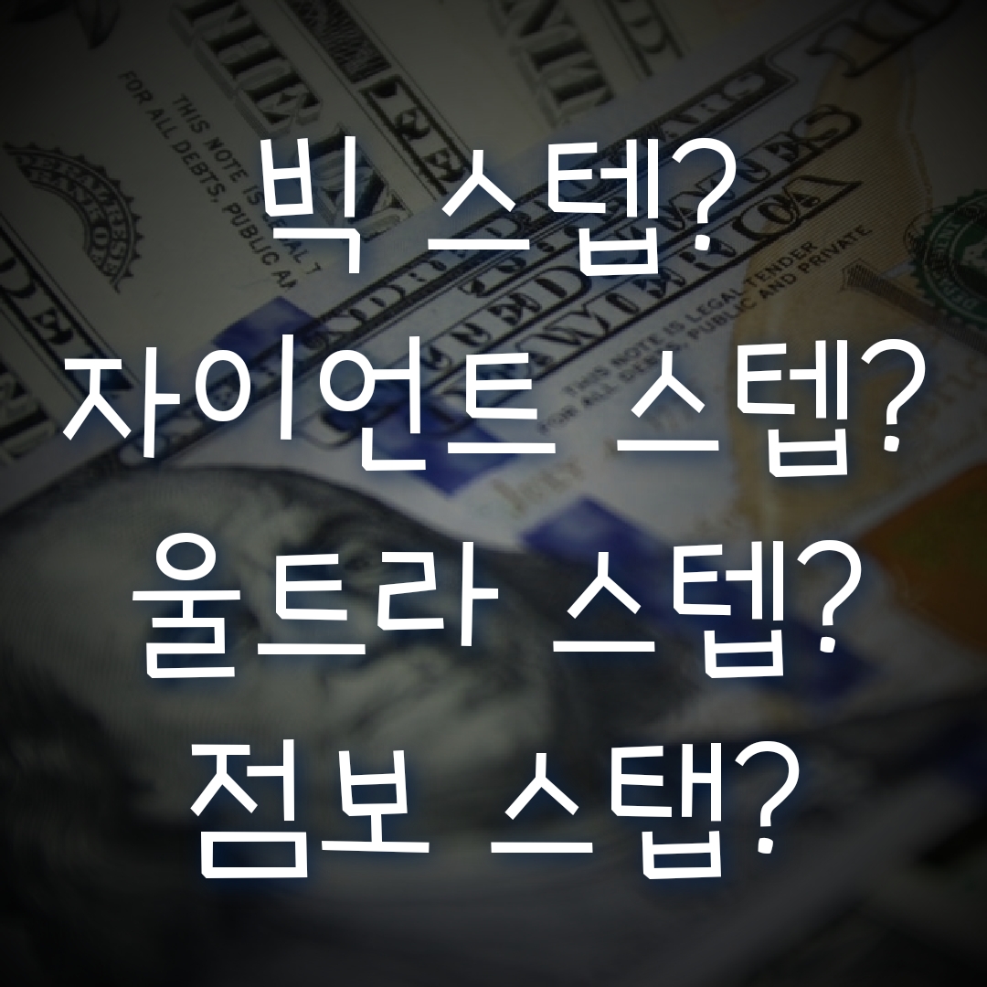  빅스텝? 자이언트스텝? 점보스텝? 울트라스텝? 베이비스텝? 마이크로스텝? 금리 인상 종류