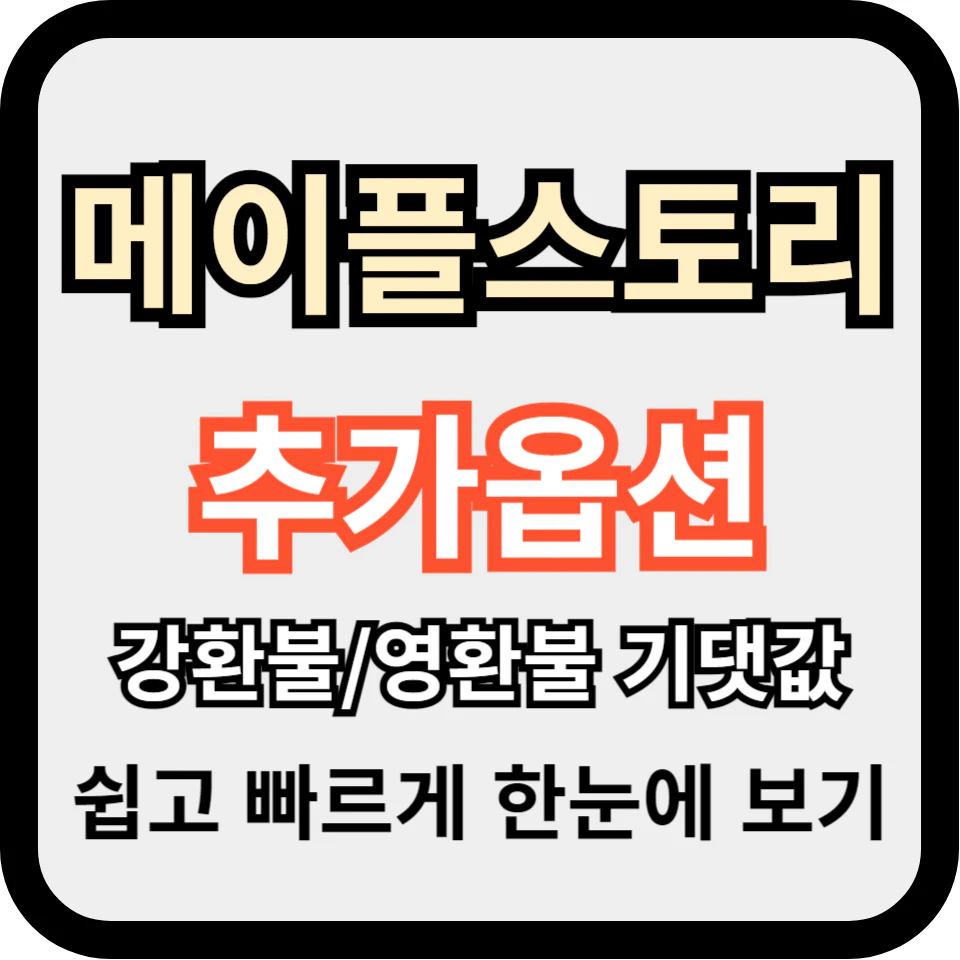 메이플스토리 추옵 기댓값 알아보기 (강환불/영환불)