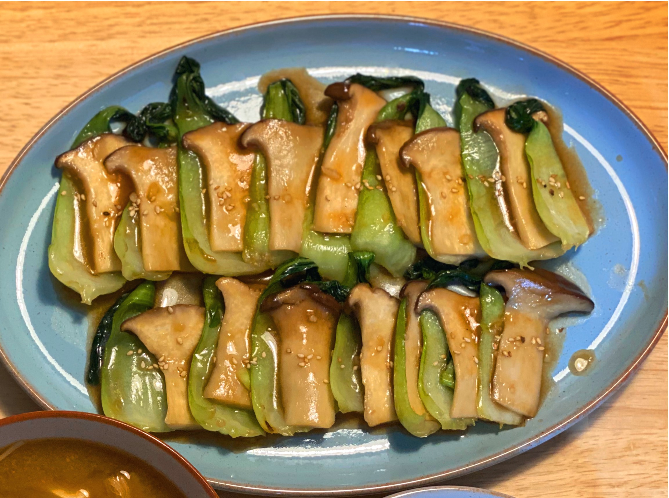 새송이버섯 볶음]굴소스로 볶아 더 맛있는 청경채 새송이버섯 볶음