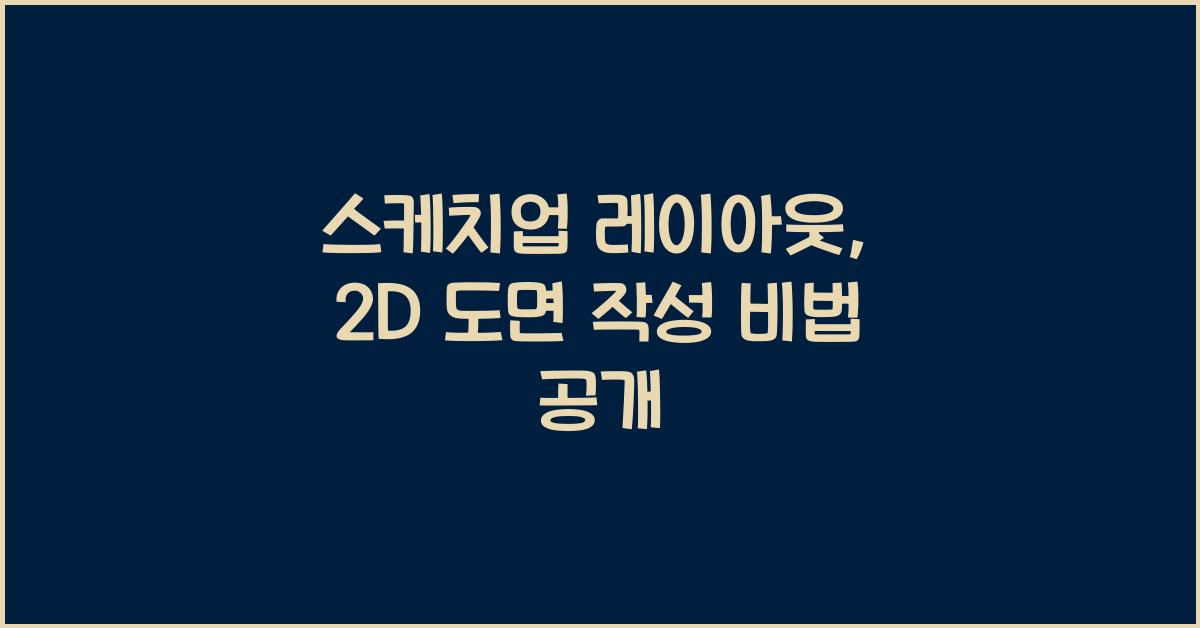 스케치업 레이아웃: 2D 도면 작성 방법