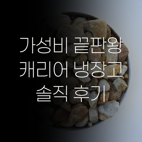 가성비 냉장고 추천! 캐리어 양문형 