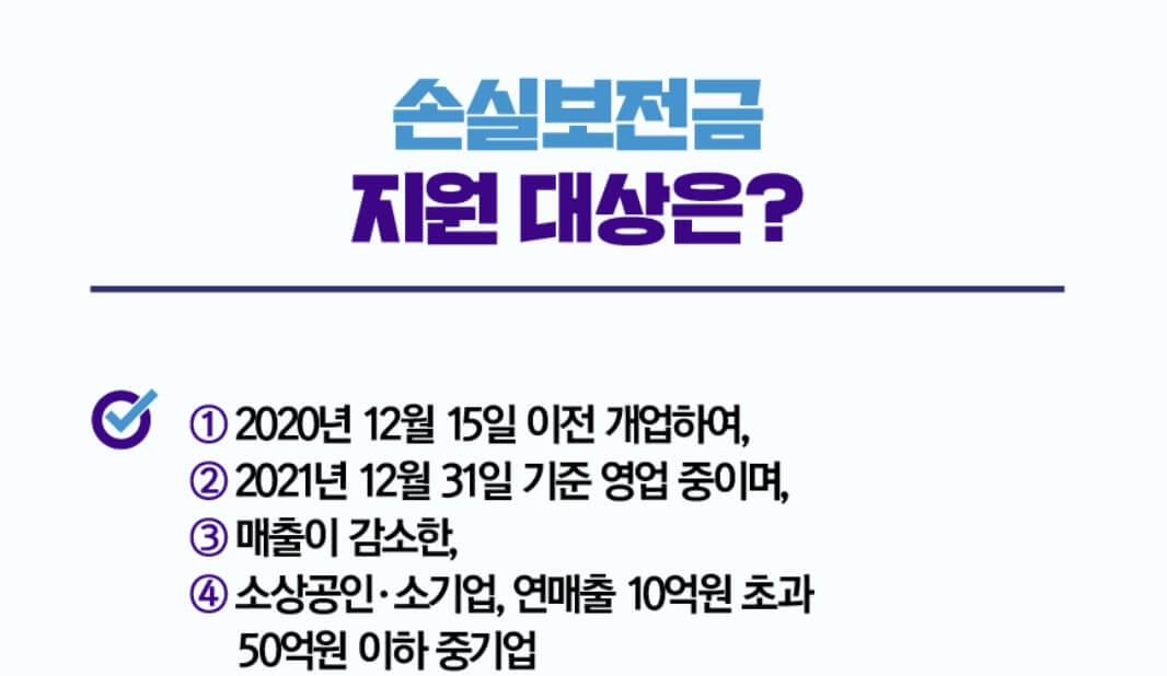 소상공인 손실보전금 지원 대상