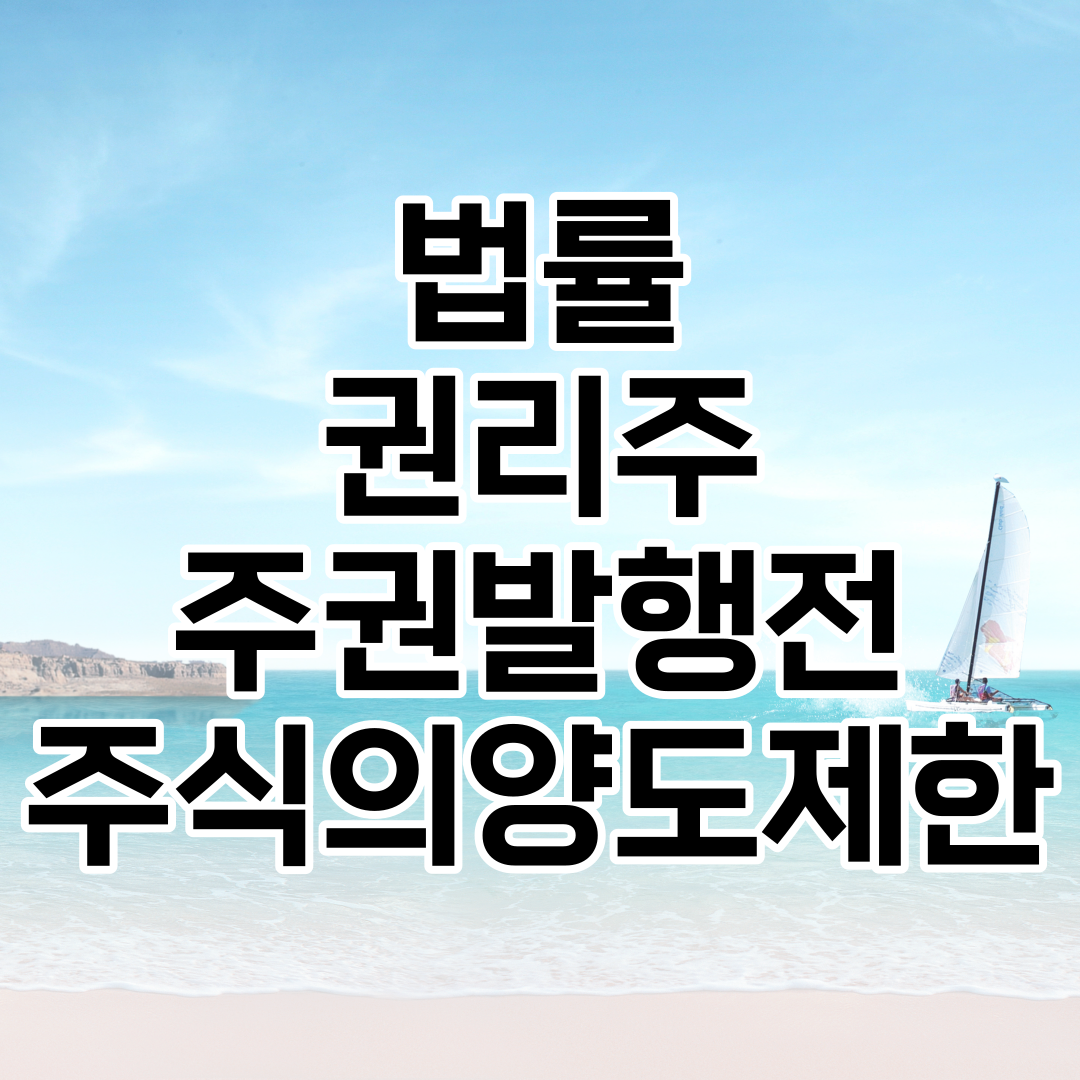  법률에 의한 주식양도의 제한