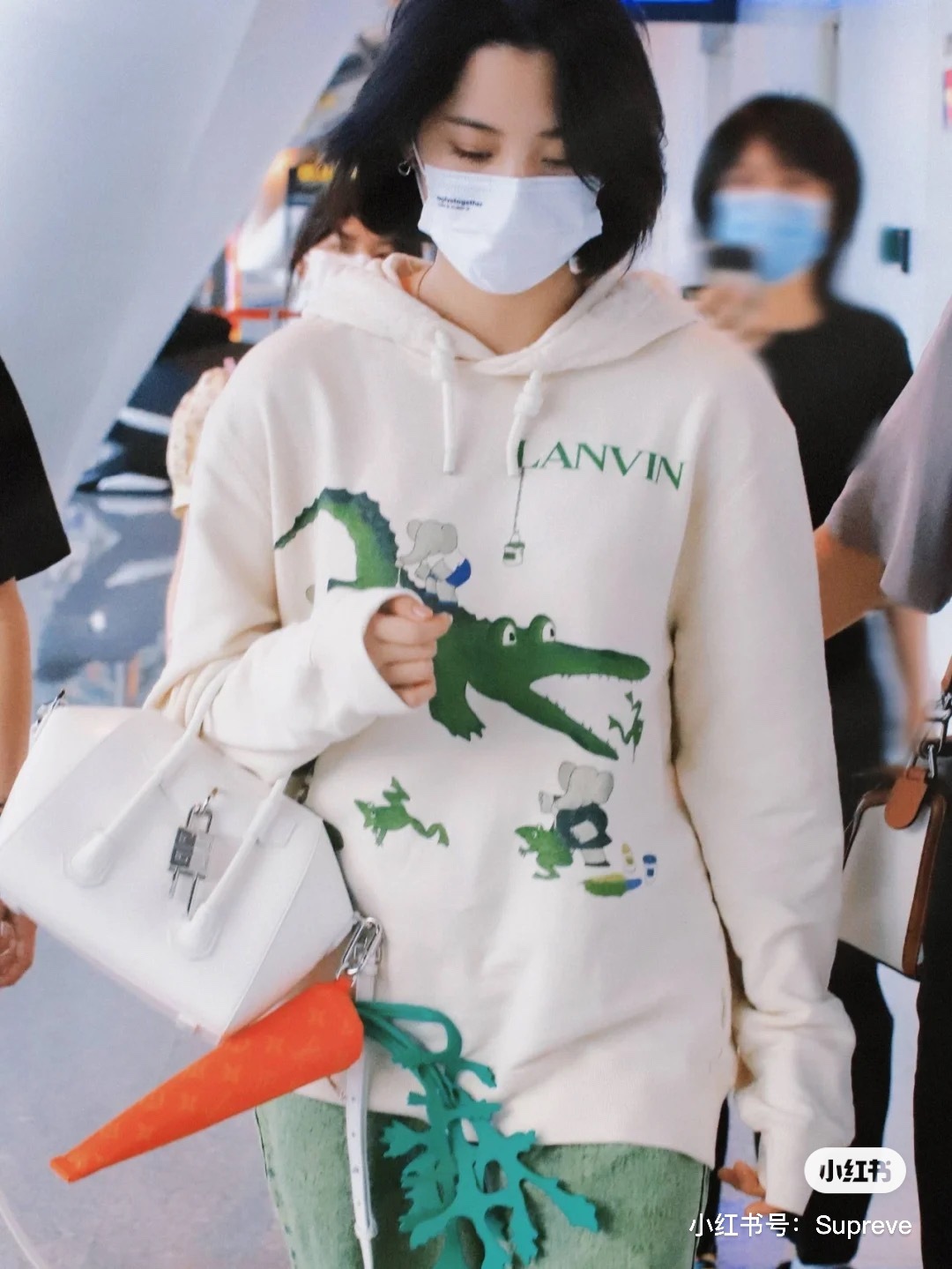  [LANVIN] 랑방 바바 크로커다일 스웨트 셔츠 후드 티셔츠 RM HO0001 J049 E2140