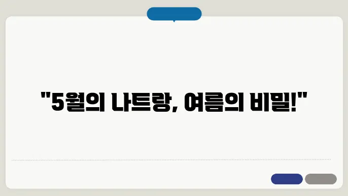 나트랑 5월 날씨