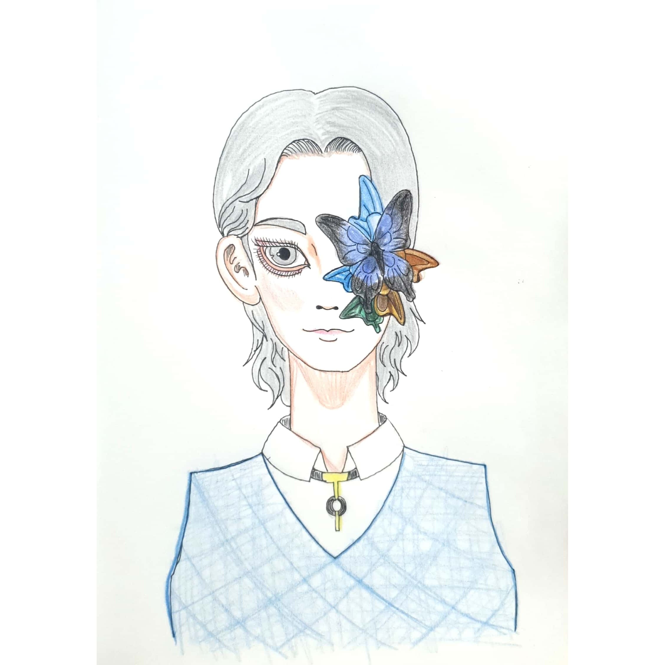  Butterflies Eye 나비들 눈 / 일러스트 그림 드로잉 / 인물화 그리기