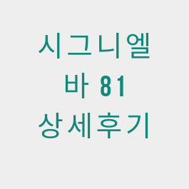  바81 리뷰 @시그니엘바 @잠실바