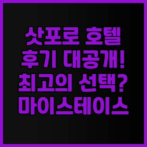 호텔 마이스테이스 삿포로 나카지마 파