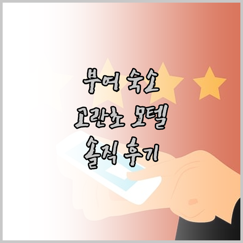 부여 숙소 고민? 고란초 모텔 솔직 