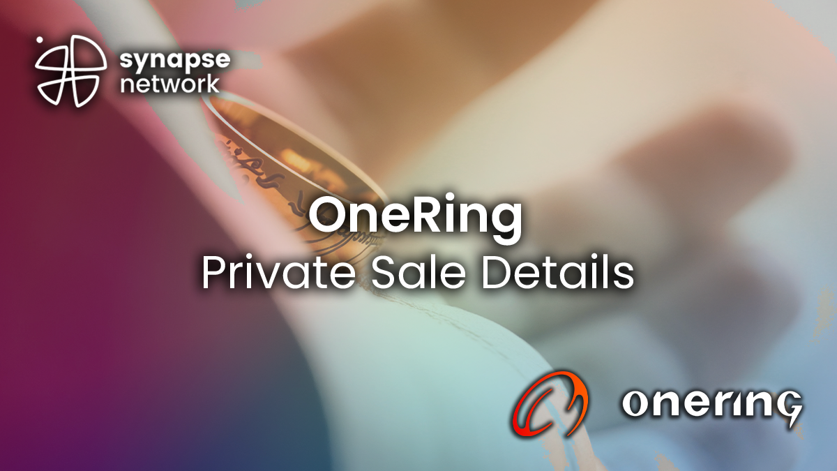  [Synapse Network] OneRing 프라이빗 프로젝트 공지