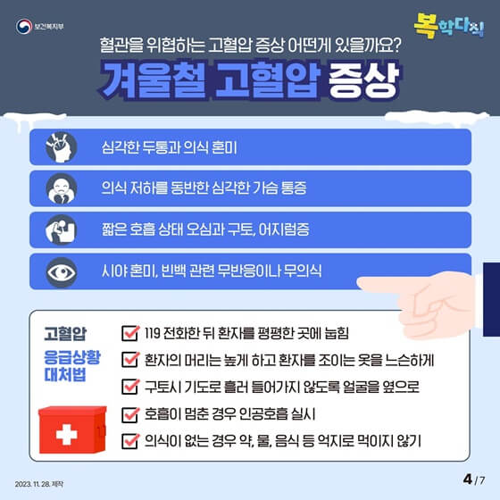 겨울철 고혈압 낮추는 방법