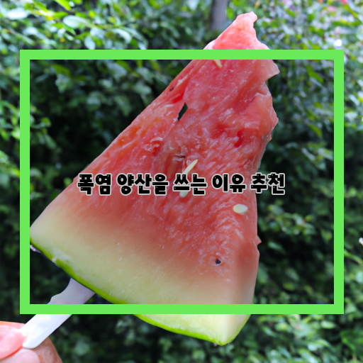  여름철 생존 필수품! 폭염 양산 쓰는 이유 추천