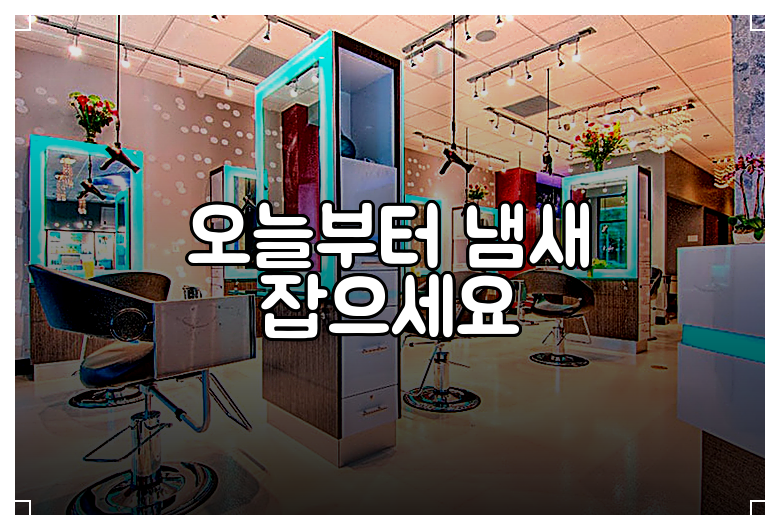 오늘부터 냄새 잡으세요