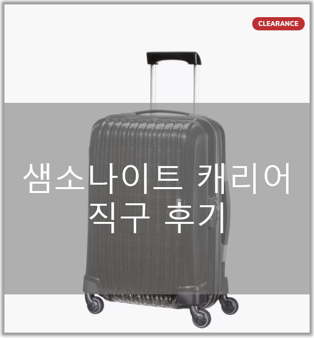  샘소나이트 캐리어 직구 후기