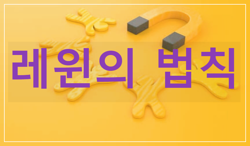  레윈의 법칙 : 인간의 행동은 개체와 심리학적 환경 간의 상호 함수 관계에 있다.