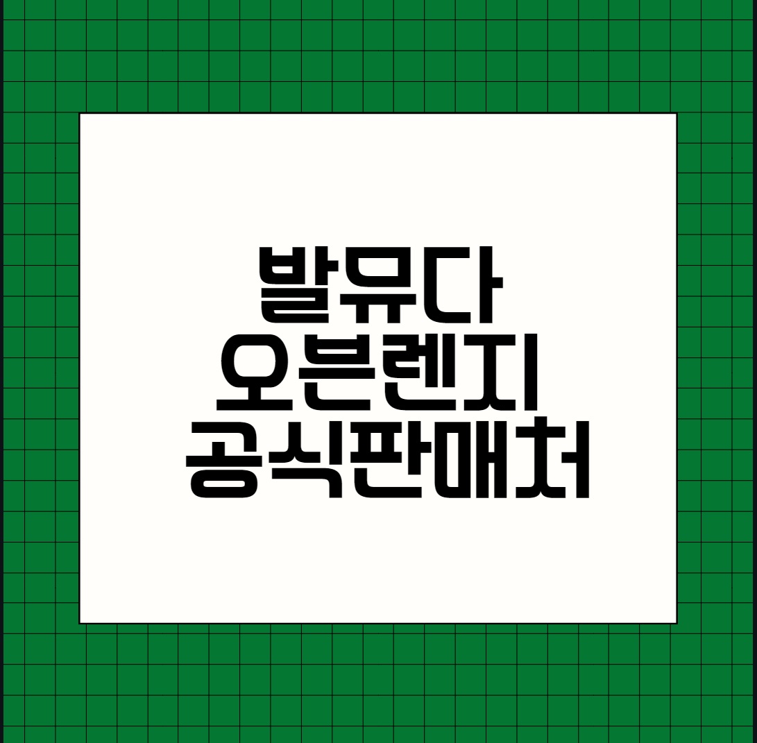 발뮤다 오븐렌지 공식인증 판매처