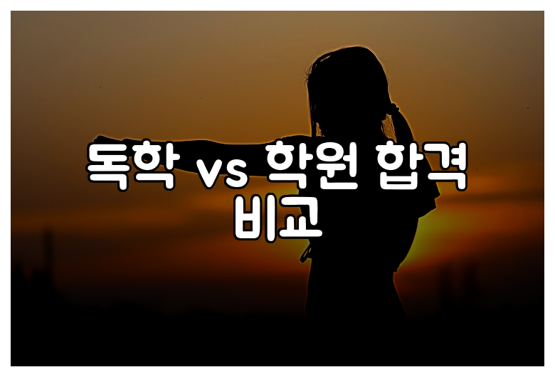 독학 vs 학원 합격 비교