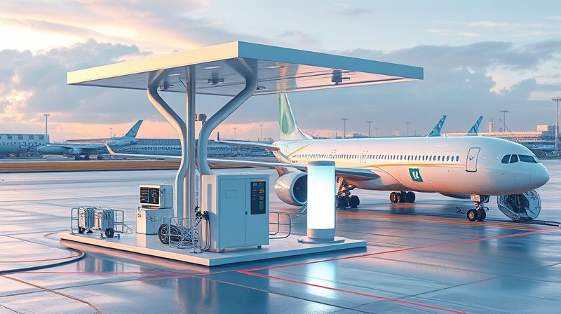 공항 내 수소 항공기 충전 인프라 개념도