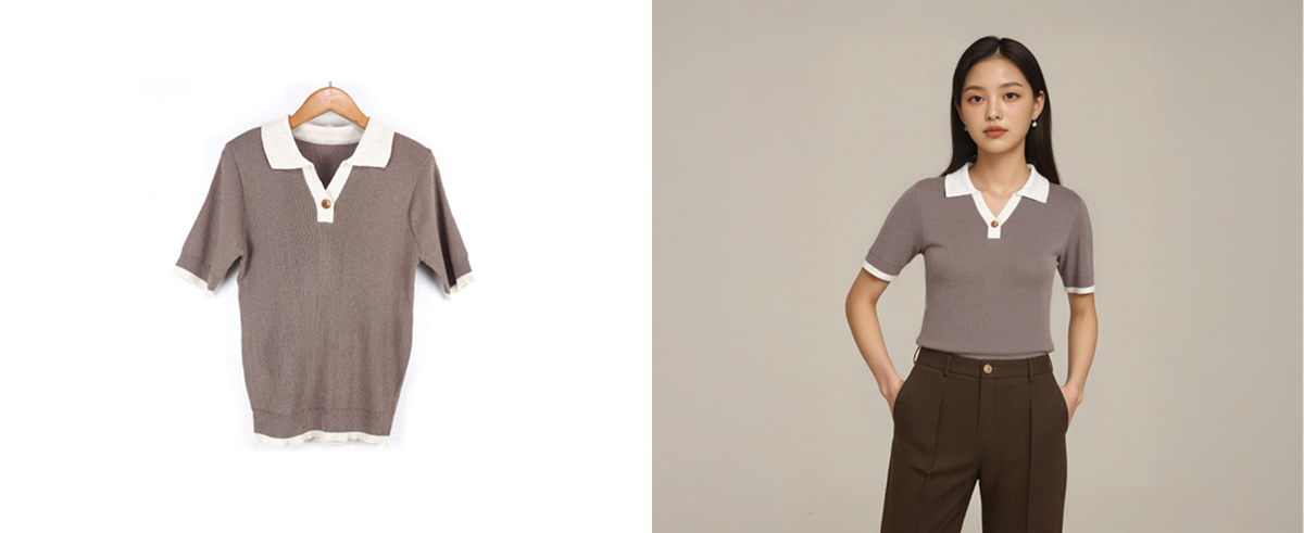 Upload a clothing photo and it generates a model image wearing that outfit