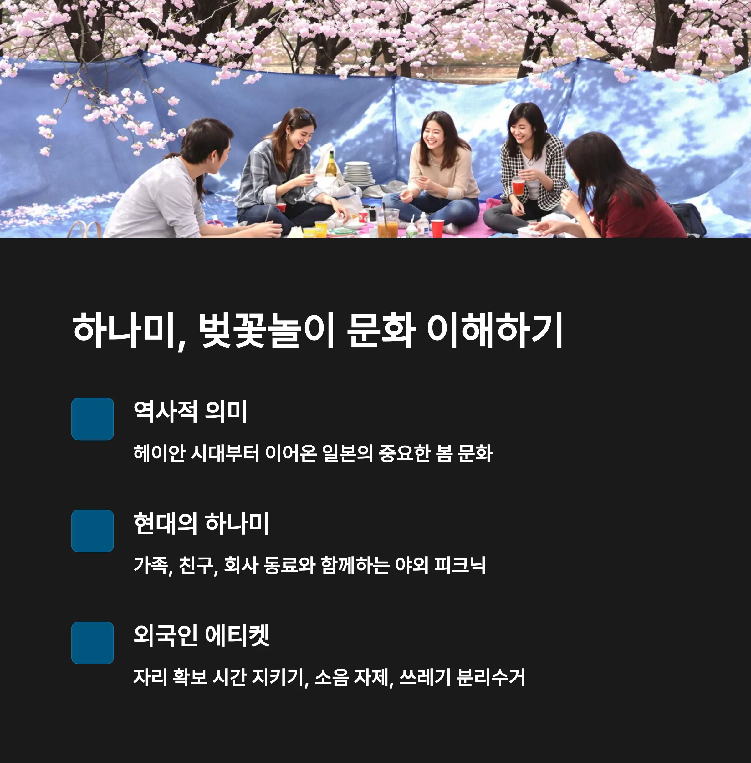 오사카 벚꽃놀이(하나미) 문화와 즐기는 방법