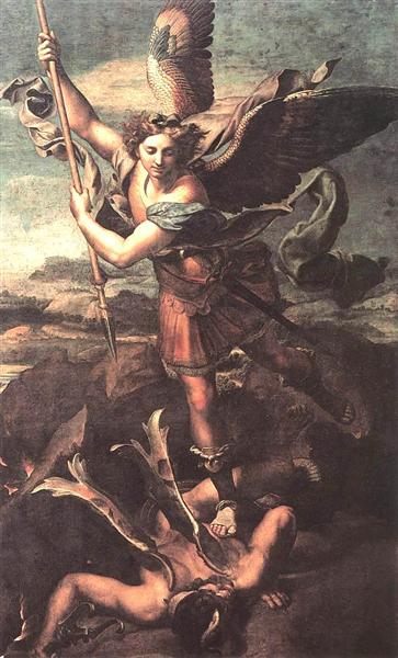 라파엘로&#44; &#39; St. Michael Overwhelming the Demon &#39;