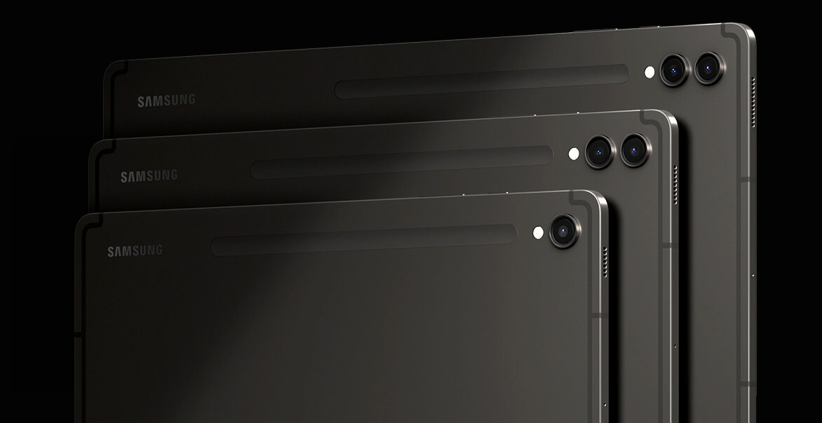 갤럭시탭 S9 모델별 크기 비교(후면 / 그라파이트)