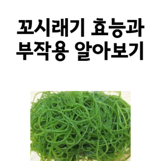 꼬시래기 효능과 부작용