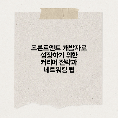 백엔드 개발자 커리어 성장