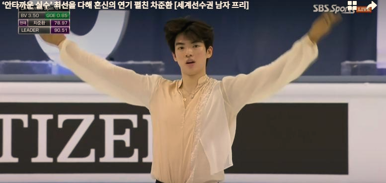  피겨스케이팅 세계선수권 대회 차준한 선수 역대 남싱 최고 성적