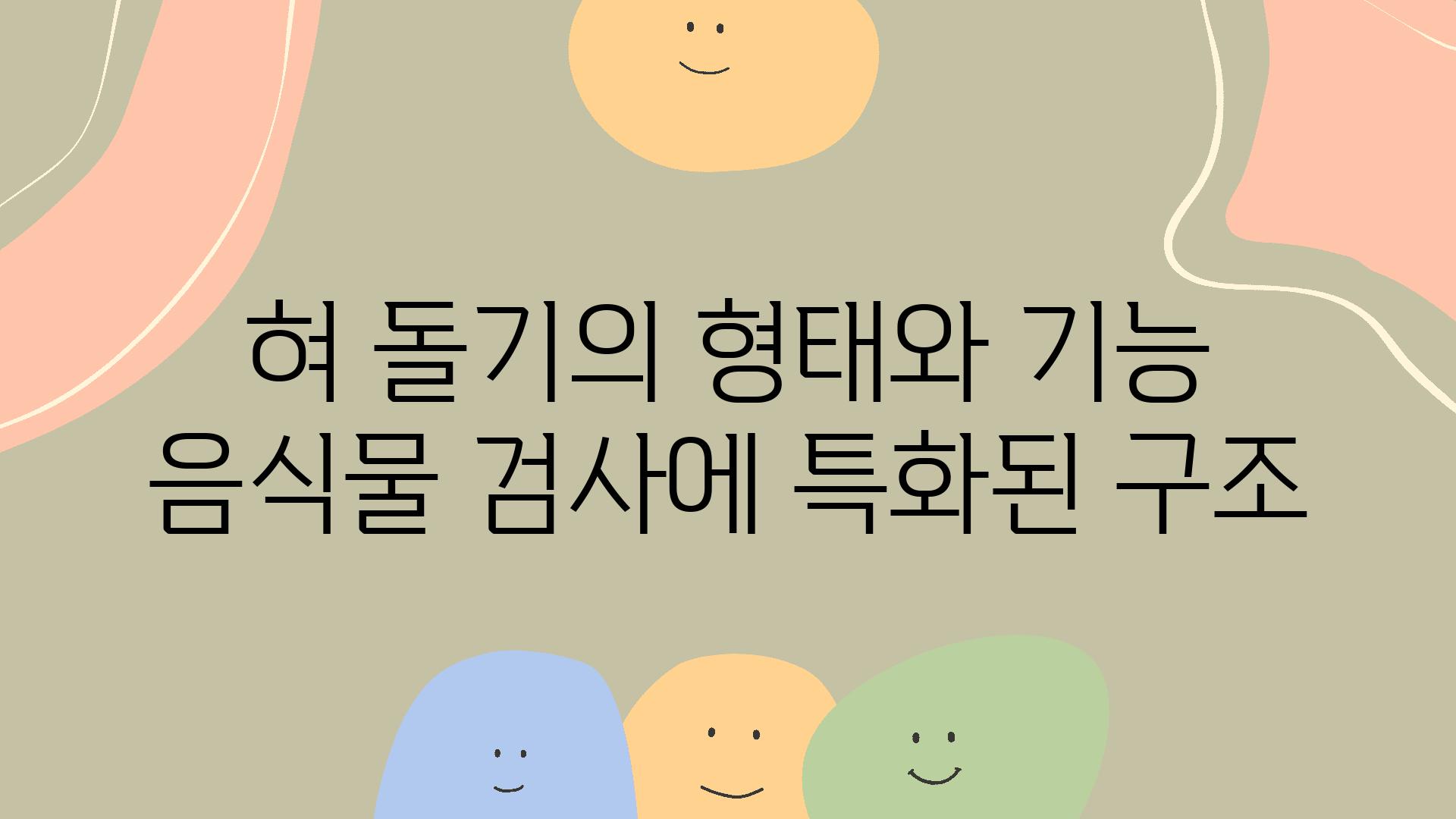 혀 돌기의 형태와 기능 음식물 검사에 특화된 구조