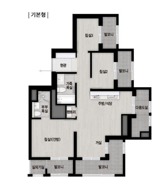 영등포자이 디그니티 59m&sup2; B-평면도