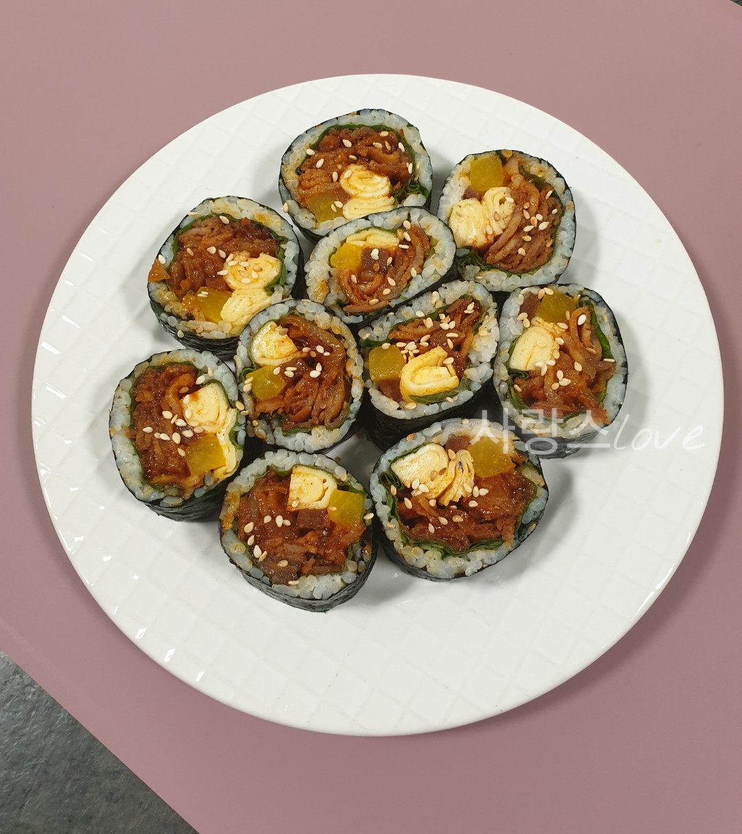  제육김밥 만들기 대패삼겹살 요리