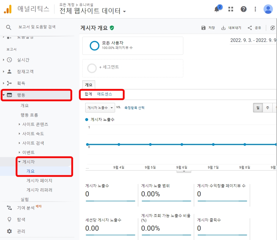  구글 애널리틱스와 애드센스 연결