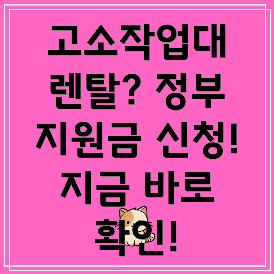 고소작업대 정부지원
