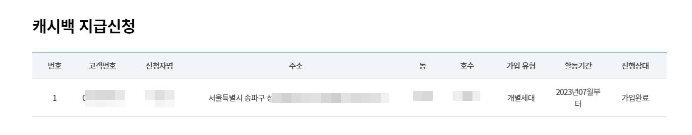 아파트 에너지캐시백 신청방법