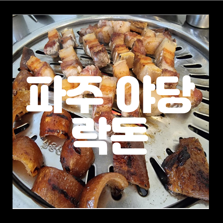  파주 현지인이 추천하는 야당역 3번출구 고기맛집 락돈