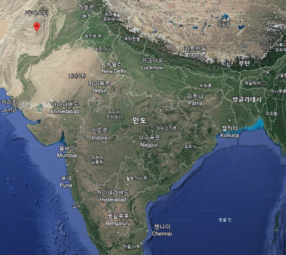 인도-파키스탄-위치-참고사진-지도-구글어스
