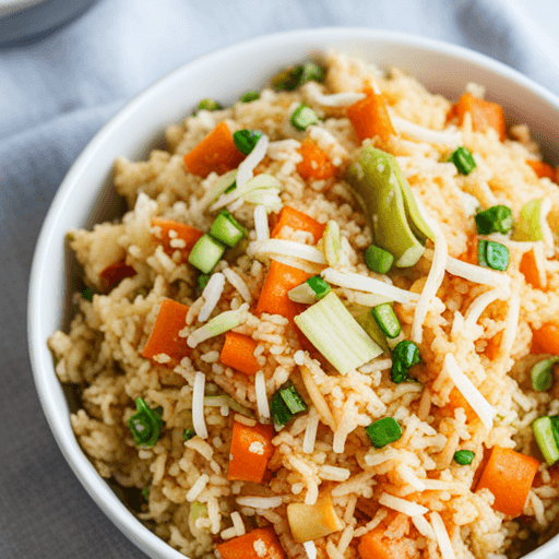 Egg-fried-rice-with-rice-eggs-carrots-onions-green-onions-and-cabbage