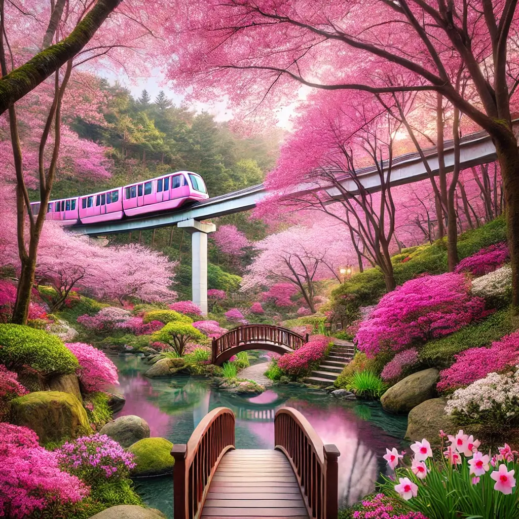 2025 화담숲 봄 풍경&amp;#44; 벚꽃이 만개한 산책길