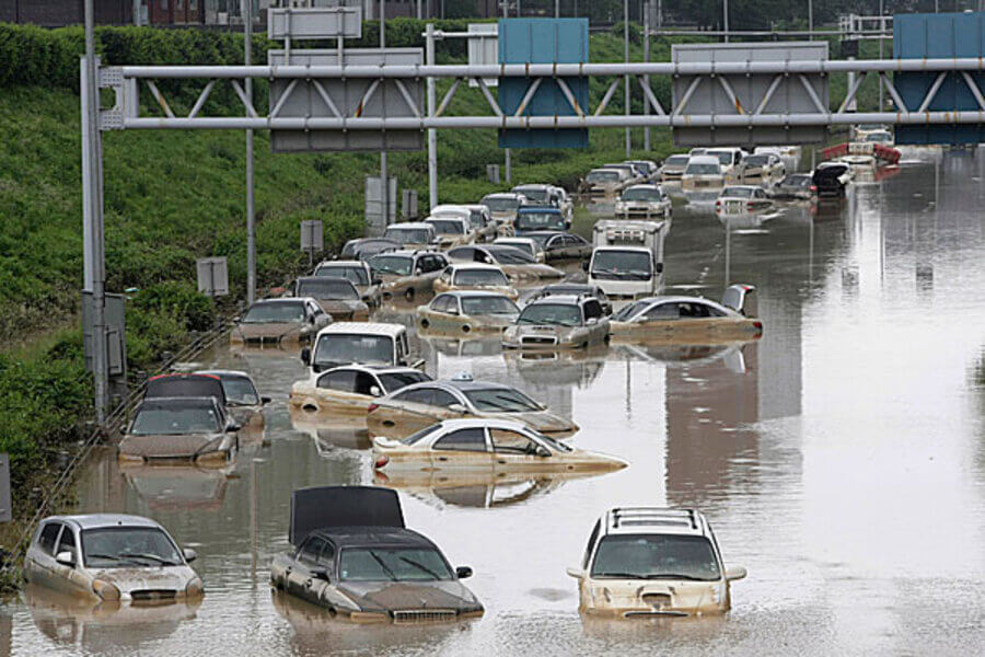 heavy rain in Korea